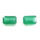 Certified  Natural Zambian Emerald Panna Clean Transparent 2 Pcs Pair 10.90cts