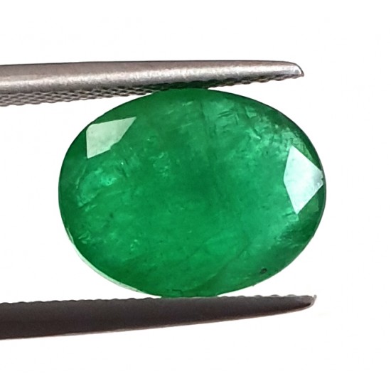 6.85cts Natural Zambian Emerald panna certified finest quality