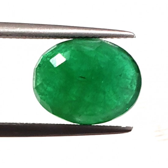 6.85cts Natural Zambian Emerald panna certified finest quality