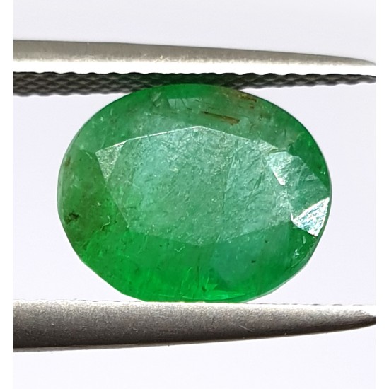 4.10ct Royal Green Natural Brazil Emerald Premium Certified Gemstone 4. ...