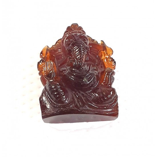 40ct Natural Certified Rarest Hessonite Garnet Gomed Ganesha Carving 40ct Natural Certified Rarest Hessonite Garnet Gomed Ganesha Carving