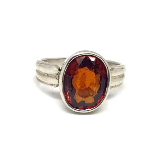 Brass brown Hessonite Gemstone ring, Size: Adjustable at Rs 249 in New Delhi