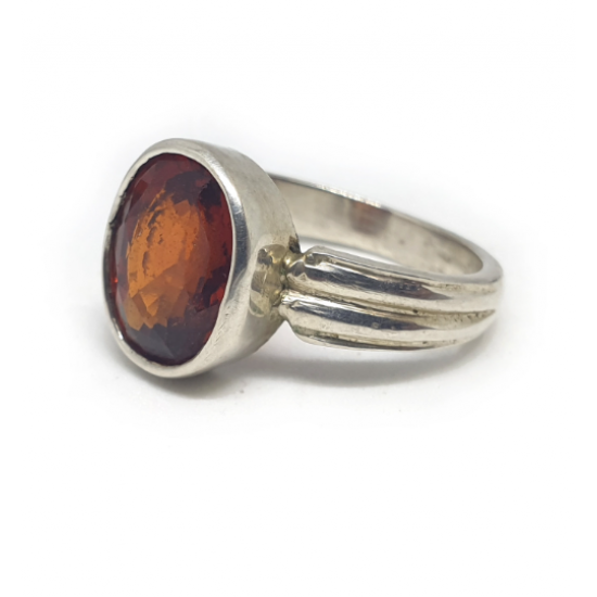 5.25ct Natural Certified Hessonite Garnet Gomed 92.5 Sterling Silver ...