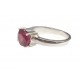 3ct 925 Silver Natural Certified Ruby Earth Mined Gemstone Ring 