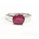 3ct 925 Silver Natural Certified Ruby Earth Mined Gemstone Ring 