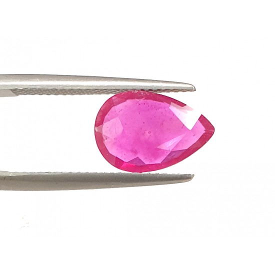 3.10ct 3.25 Ratti Natural Certified Pear Ruby Clean Transparent Quality