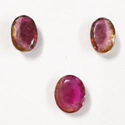 16 cts 3pcs Certified Natural Multicolor Tourmaline Transparent Gemstones