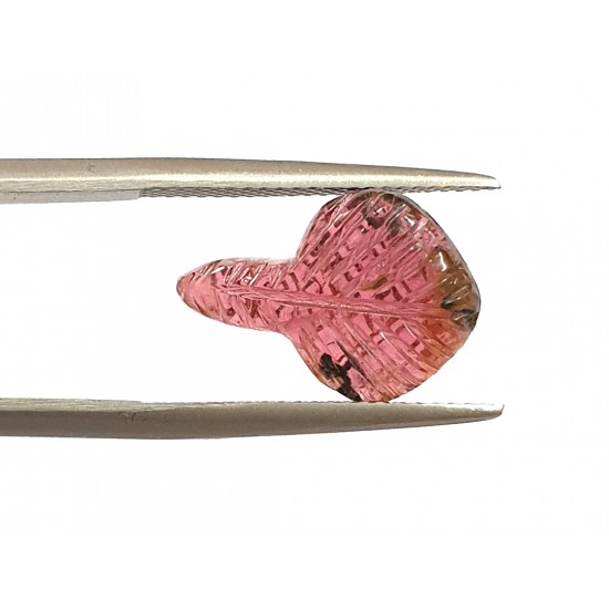 5.40ct Natural Certified Pink Tourmaline Fancy Shape Carving
