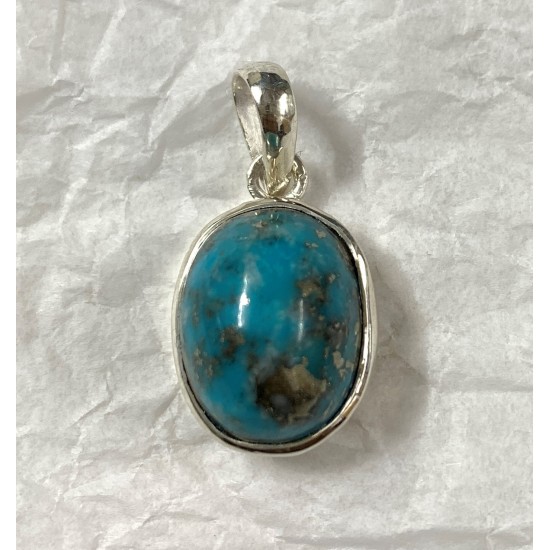 13ct 925 Silver Certified Rare Natural Turquoise Firoza Premium Quality Pendant 13ct 925 Silver Certified Rare Natural Turquoise Firoza Premium Quality Pendant