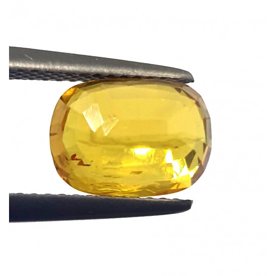 3.85 Ct 4.25 Ratti Certified Natural Mined Yellow Sapphire Finest Quality