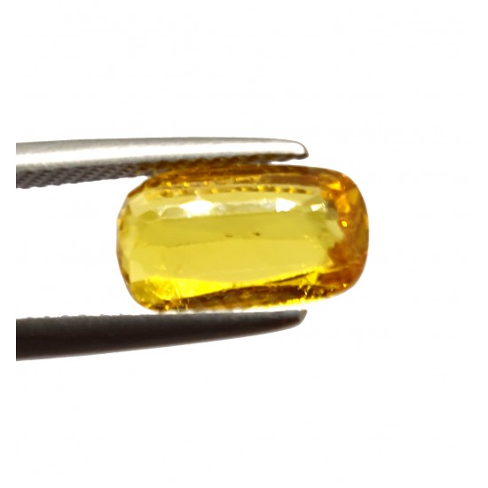 3.10 Ct Clean Transparent Certified Yellow Sapphire Premium Quality