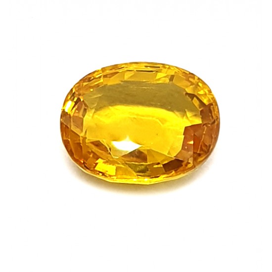 3.30 Ct Certified  Premium Quality Yellow Sapphire Clean Transparent