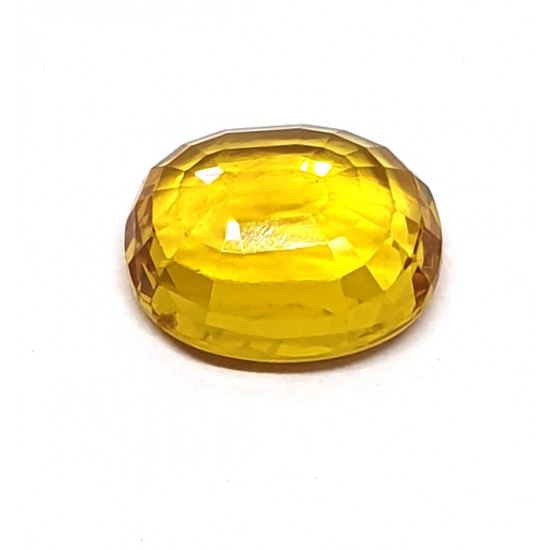 3.30 Ct Certified  Premium Quality Yellow Sapphire Clean Transparent