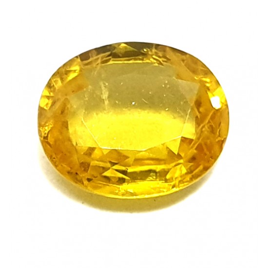 3.10 Ct 3.50 Ratti Certified Untreated Yellow Sapphire Super Premium Quality