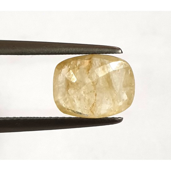 3.94ct Natural Certified Ceylon Yellow Sapphire Pukhraj Loose Gemstone