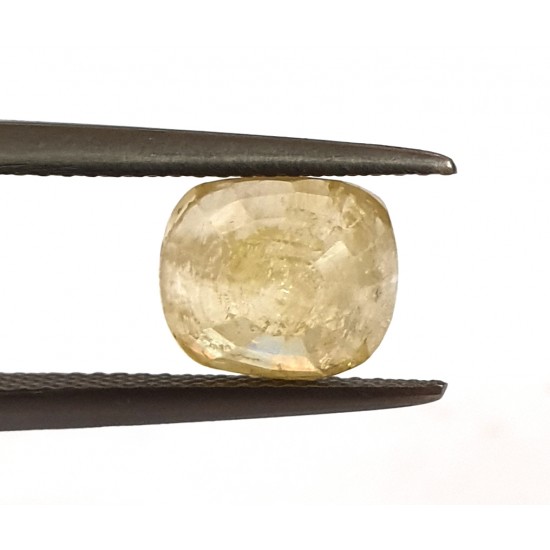 4.21ct Natural Certified Ceylon Yellow Sapphire Pukhraj Loose Gemstone