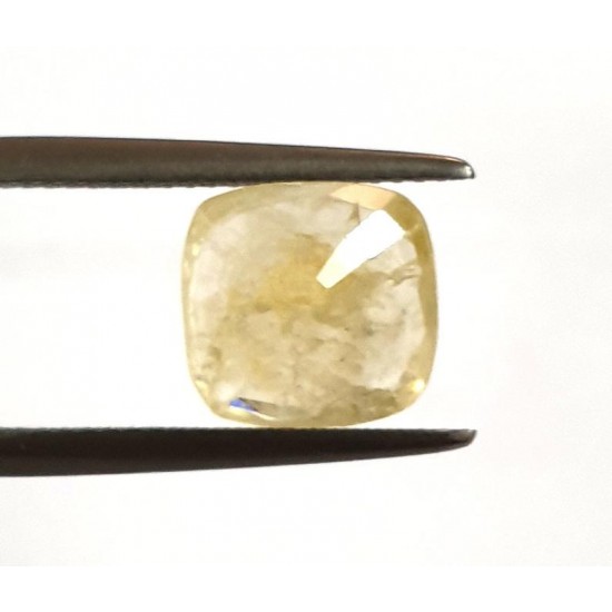 4.91ct Natural Certified Ceylon Yellow Sapphire Pukhraj Loose Gemstone 4.91ct Natural Certified Ceylon Yellow Sapphire Pukhraj Loose Gemstone