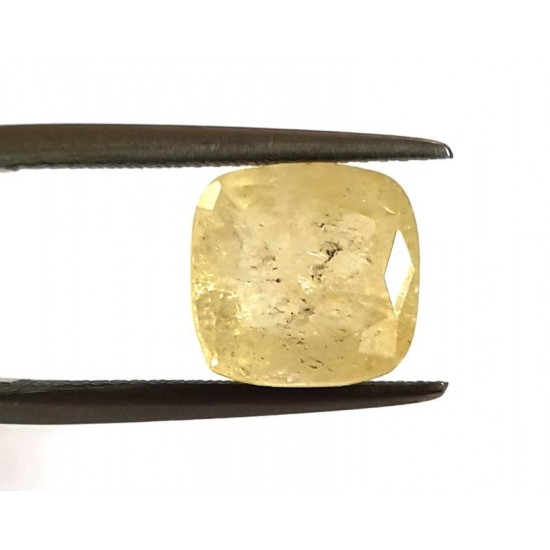 4.91ct Natural Certified Ceylon Yellow Sapphire Pukhraj Loose Gemstone 4.91ct Natural Certified Ceylon Yellow Sapphire Pukhraj Loose Gemstone