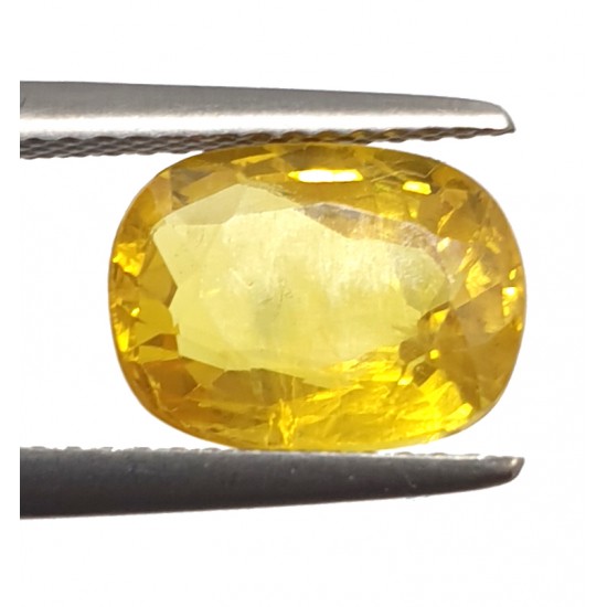 3.80 Ct 4.10 Ratti Natural Certified Yellow Sapphire Super Premium Quality