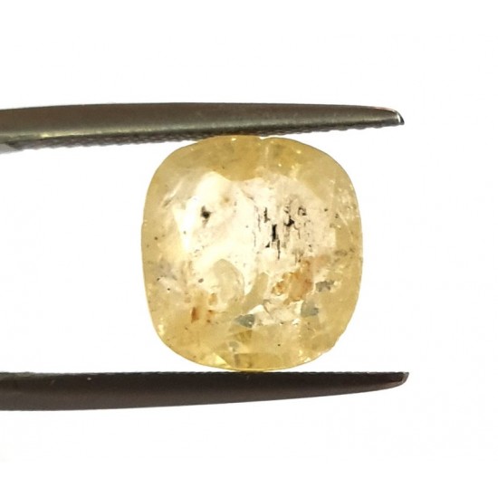 5.61ct Natural Certified Ceylon Yellow Sapphire Pukhraj Loose Gemstone 5.61ct Natural Certified Ceylon Yellow Sapphire Pukhraj Loose Gemstone