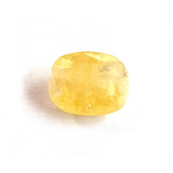 6.32ct Natural Certified Ceylon Yellow Sapphire Pukhraj Loose Gemstone 6.32ct Natural Certified Ceylon Yellow Sapphire Pukhraj Loose Gemstone