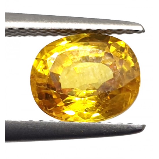 3.40 Ct 4 Ratti Natural Certified Yellow Sapphire Super Premium Quality