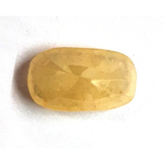 8ct Natural Certified Ceylon Yellow Sapphire Pukhraj Oval Loose Gemstone